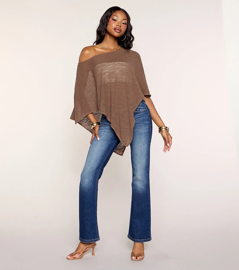 Effortless Look Knit Poncho