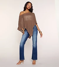 Effortless Look Knit Poncho