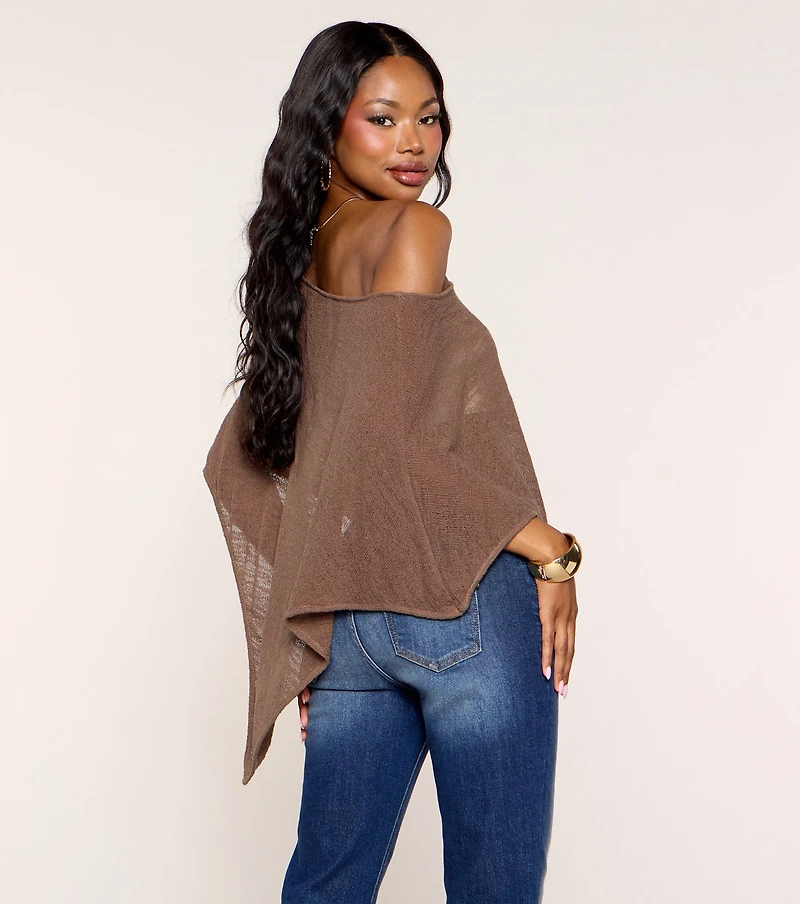 Effortless Look Knit Poncho