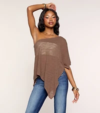 Effortless Look Knit Poncho
