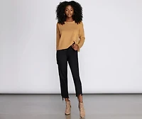 Owning Knit Ribbed Sweater