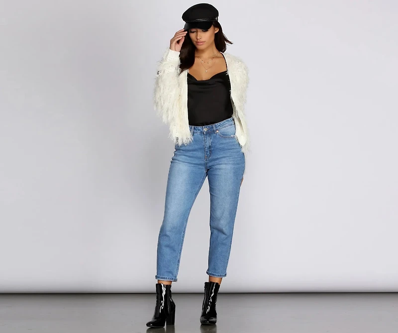 Swag Shag Knit Cardigan