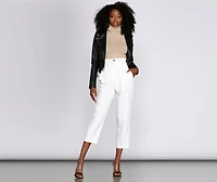 Keeping Knit Basic Cropped Sweater