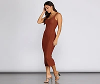 Falling For Knit Midi Dress