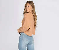 Crisp Days Chenille Pullover