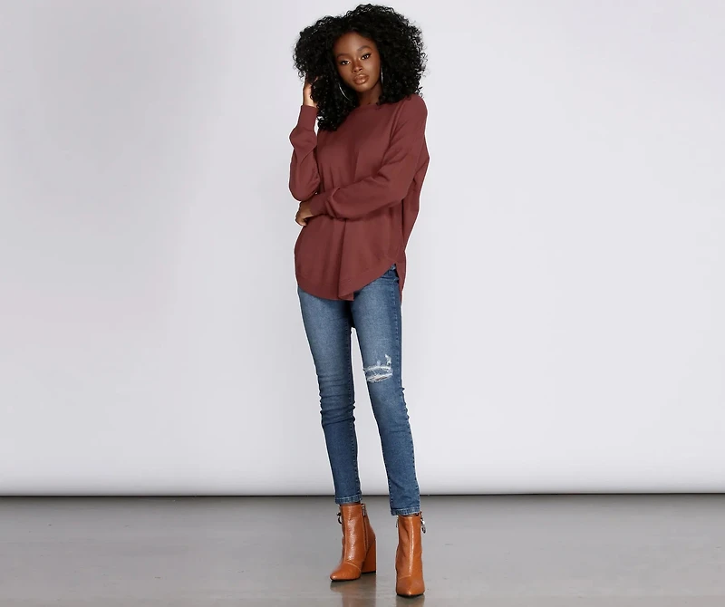 Cozy Vibes Lattice Tunic