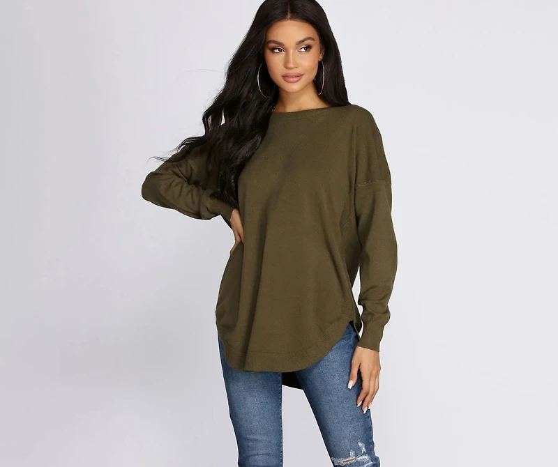 Cozy Vibes Lattice Tunic