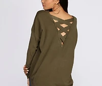 Cozy Vibes Lattice Tunic