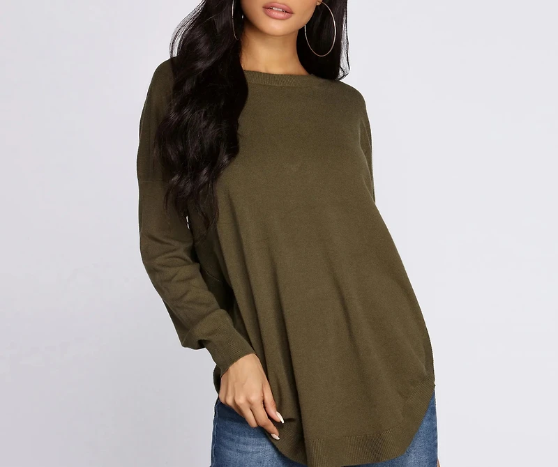 Cozy Vibes Lattice Tunic