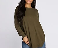 Cozy Vibes Lattice Tunic