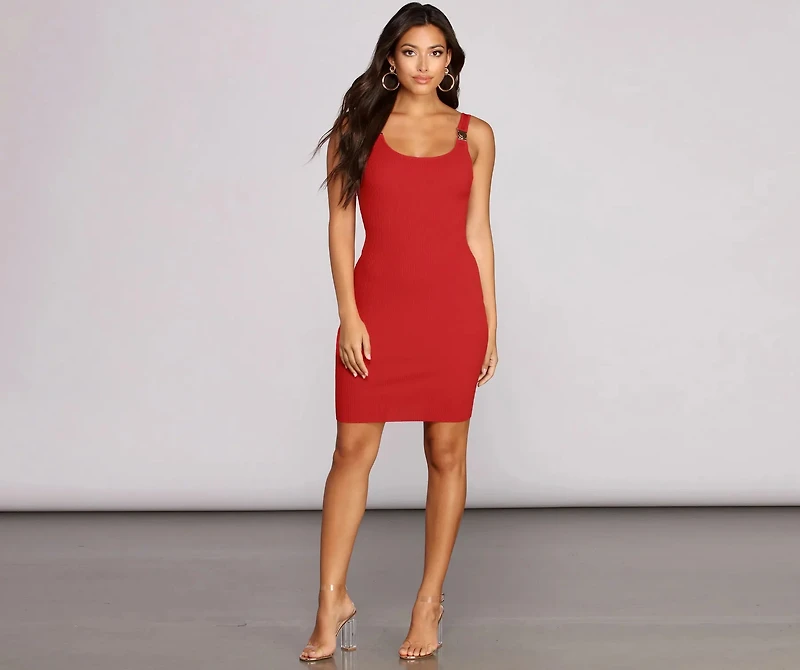 Fasten Furious Ribbed Dress