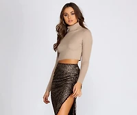 Turtleneck Cropped Sweater