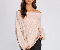 Chic Cable Knit Sweater