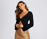 Fashionably Fuzzy Cropped Sweater