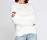 Soft And Sweet Popcorn Knit Sweater