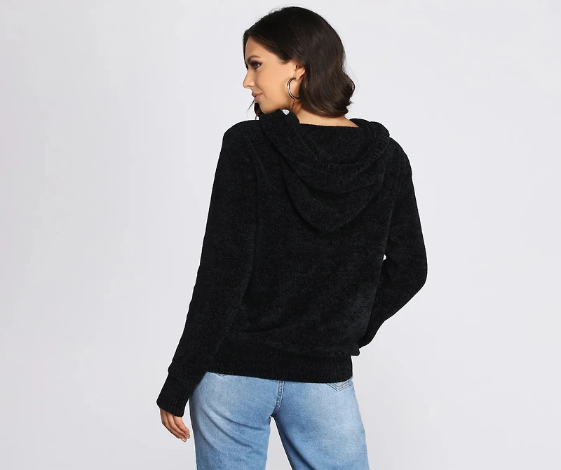 Chillin' Chenille Zip Hoodie