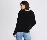 Chillin' Chenille Zip Hoodie