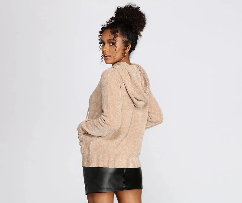 Chillin' Chenille Zip Hoodie