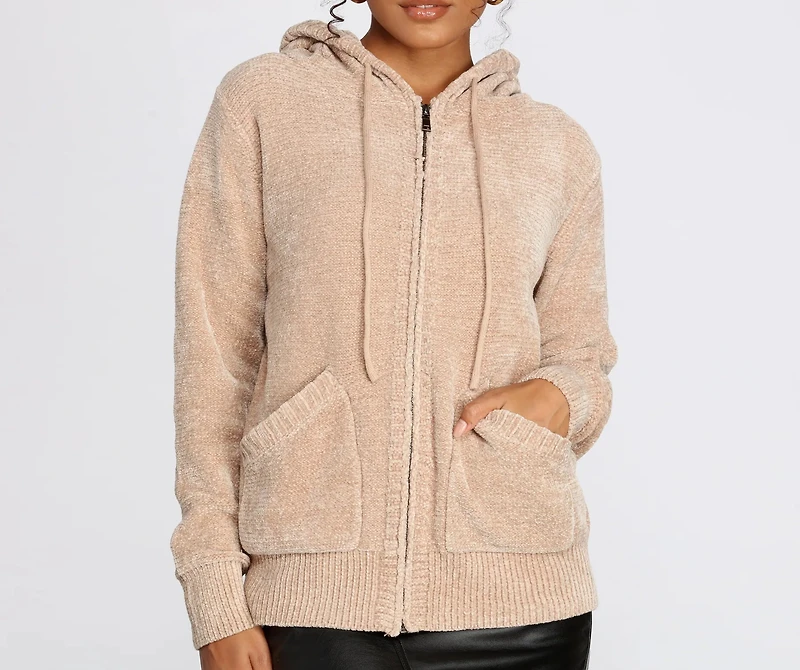 Chillin' Chenille Zip Hoodie