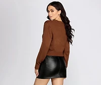 Basically Cute Cropped Sweater