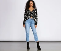 A Little Wild Twist Leopard Sweater