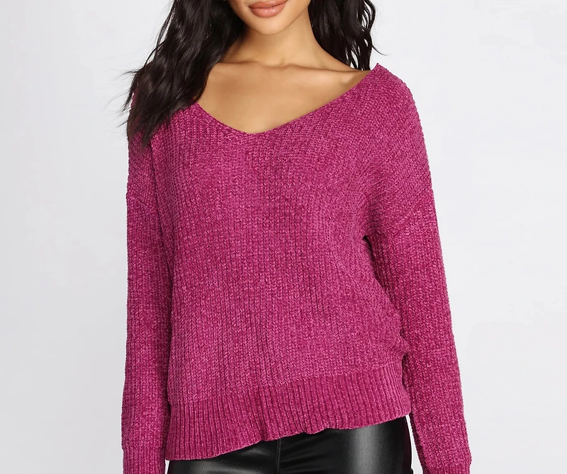Don't Get It Twisted Chenille Sweater