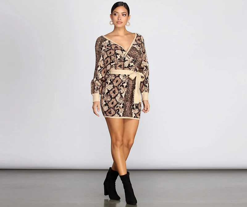 Snake You Out Sweater Dress