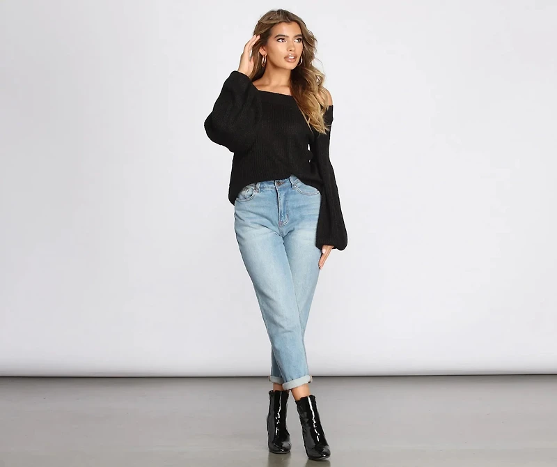 Perfect Puff Sleeve Off The Shoulder Sweater