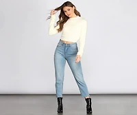 Open Back Eyelash Knit Crop Top