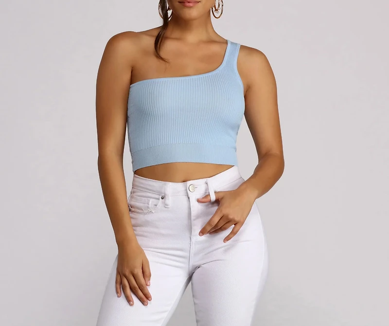 One Shoulder Wonder Crop Top