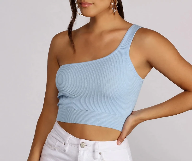 One Shoulder Wonder Crop Top