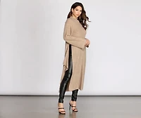 Knit Mini Tie-Waist Sweater Dress