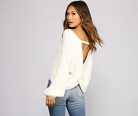 Cozy On Up Knot Back Sweater