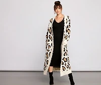 Stylishly Spotted Leopard Print Duster