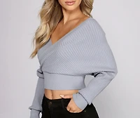 Doll It Up Open Back Ribbed Sweater