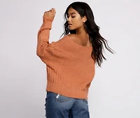 Cozy Eyelash Knit Off The Shoulder Sweater