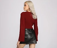 Feeling Good Bell Sleeve Crop Top