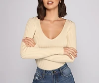 Layer Up Basic Ribbed Knit Bodysuit