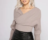 Doll It Up Open Back Ribbed Sweater