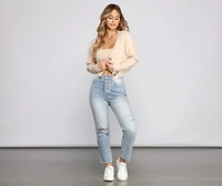 She's A Trendsetter Cable Knit Cardigan