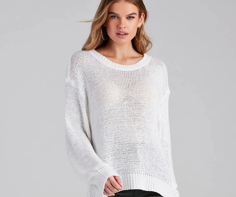 Effortless Chic Open Back Sweater