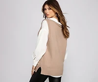 Essential Basic Sweater Knit Vest