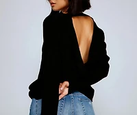 Twist And Stun Knot Back Sweater