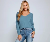 Twist And Stun Knot Back Sweater