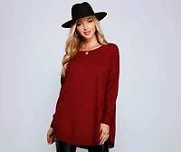 Cozy Basic Lattice Back Tunic