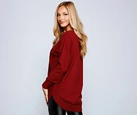 Cozy Basic Lattice Back Tunic