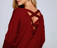 Cozy Basic Lattice Back Tunic
