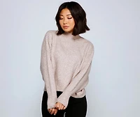 Cozy Up Waffle Knit Sweater