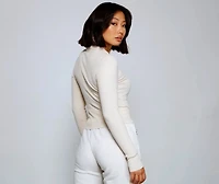 Collared and Chic Ribbed Top
