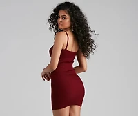 Hawt V-Neck Ribbed Sweater Dress
